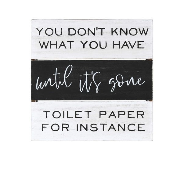 FUNNY Wall Table Decor Toilet Paper Hanging Sign - Picture 2 of 5